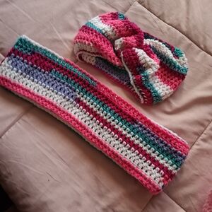 Vibrant Multicolor Kids Headband and Turban Set